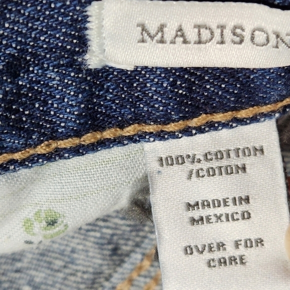 Size 8L 𝅺Jean distressed Cotton Boot cut flaired ABERCROMBIE & FITCH - Picture 12 of 13